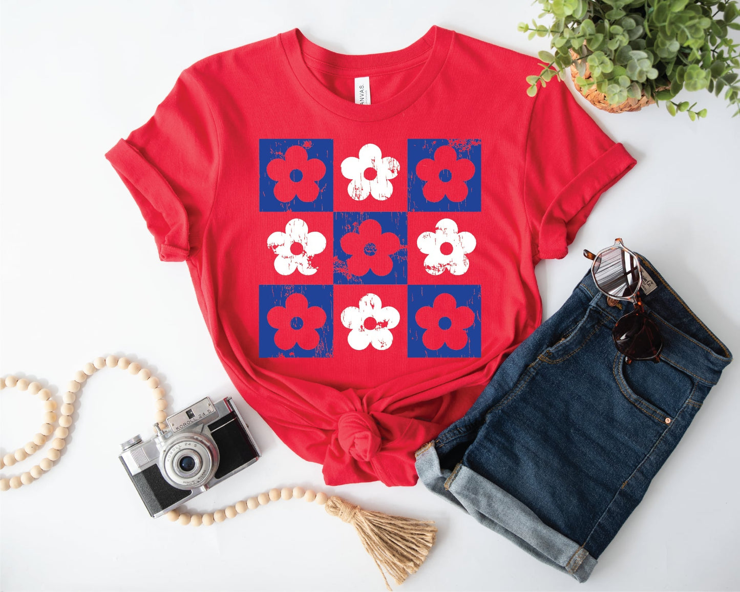 USA Checkered Graphic Tee