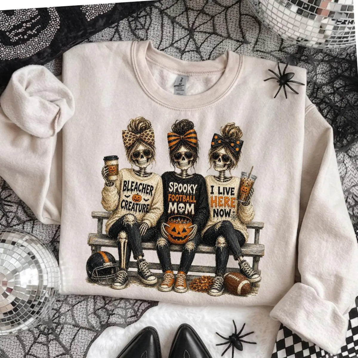 SPOOKY FOOTBALL MOM- TEE OR SWEATSHIRT