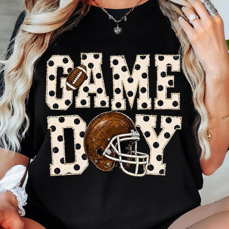 Game Day Football Polka Dots-Unisex Graphic Sweatshirt/Tee