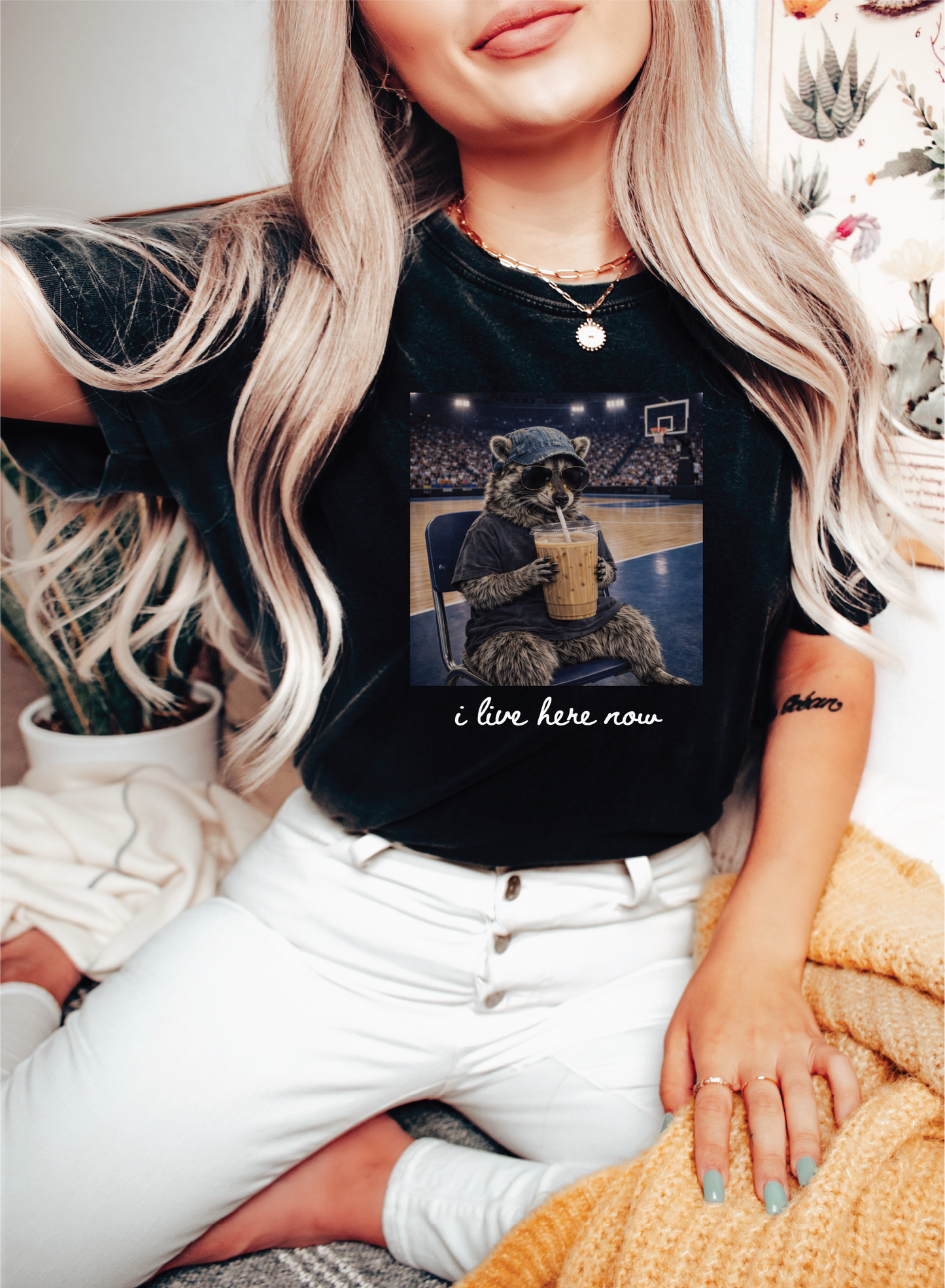 I Live Here Basketball - Unisex Graphic Tee