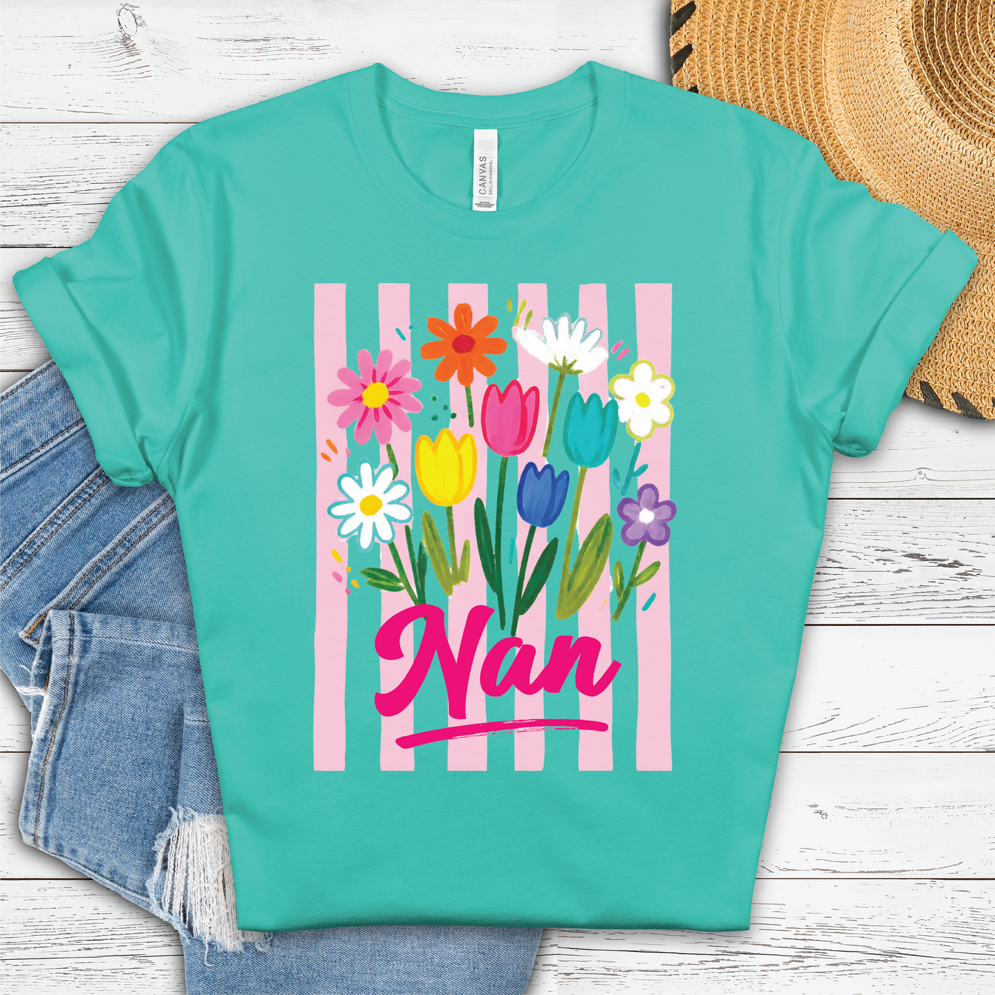 **CUSTOMIZABLE** Nan Floral -Mothers Day Unisex Graphic Tee