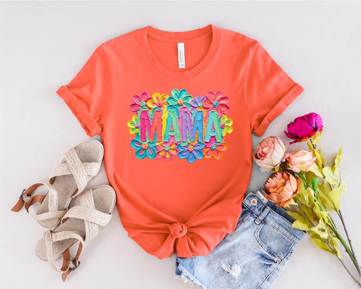 Mama Spring Faux Painted- Unisex Graphic Tee