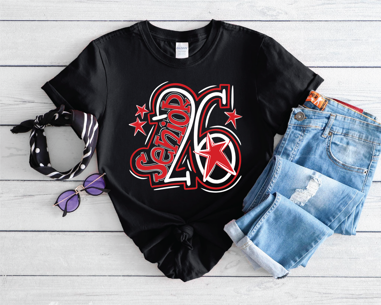 Customizable Senior Doodle Graphic Tee