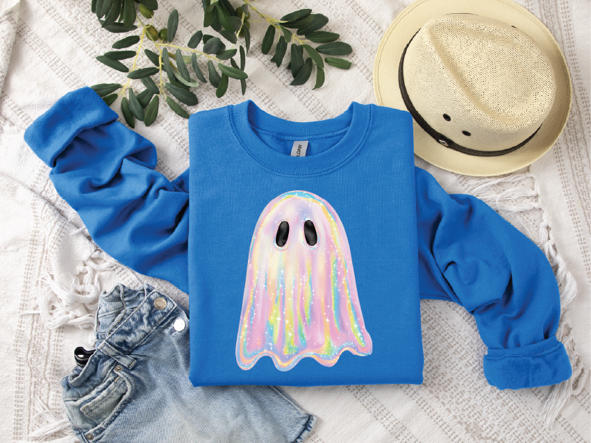 Shimmer Ghost Fall Graphic Sweatshirt
