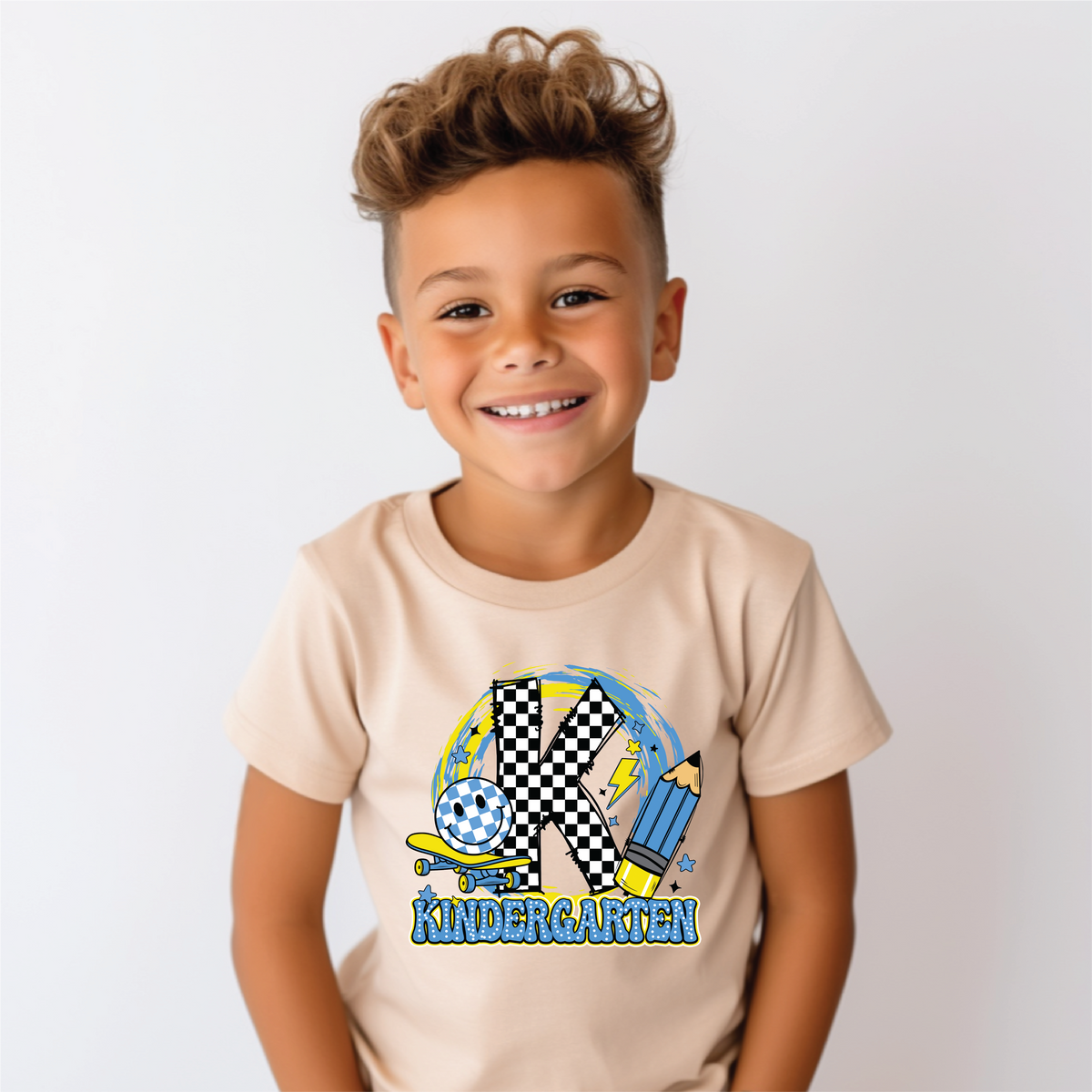 Boys Kindergarten Skateboard Back to School Graphic Tee