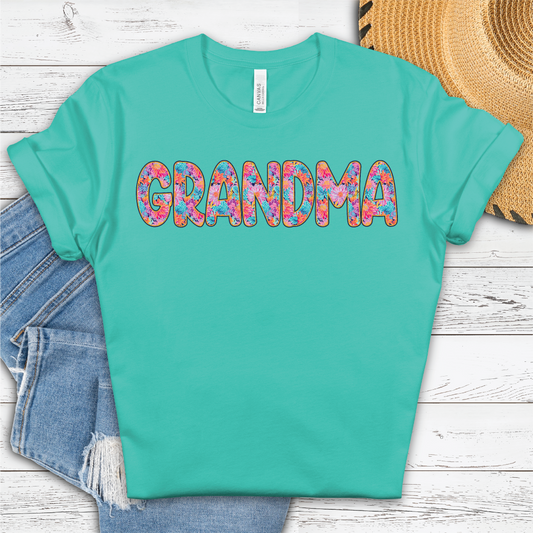 **CUSTOMIZABLE** Grandma Floral -Mothers Day Unisex Graphic Tee