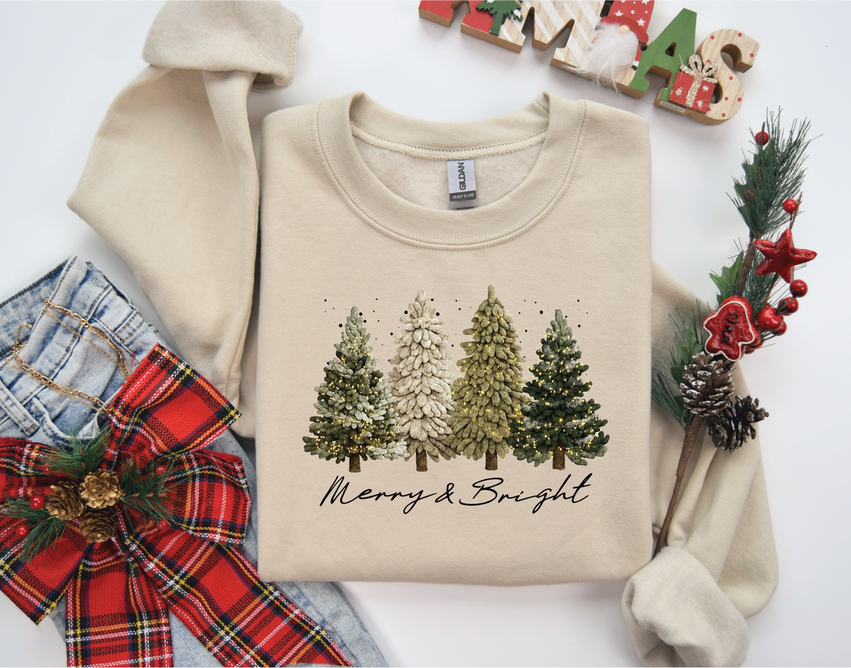 Merry and Bright Faux Yarn Trees