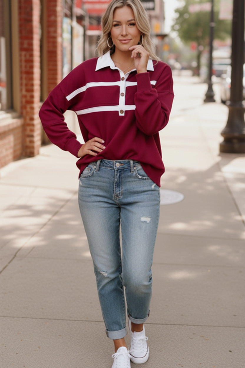 Prep School Chic Wine Polo