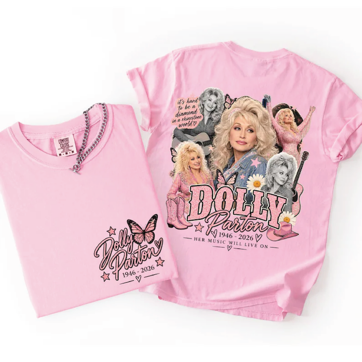 DOLLY MEMORIAL - PINK GRAPHIC TEE