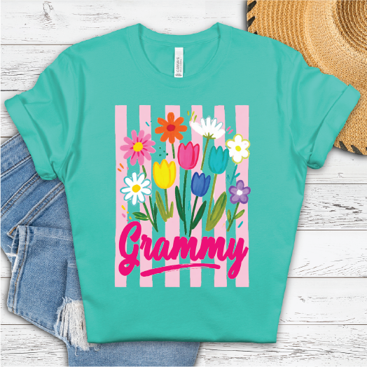 **CUSTOMIZABLE** Grammy Floral -Mothers Day Unisex Graphic Tee