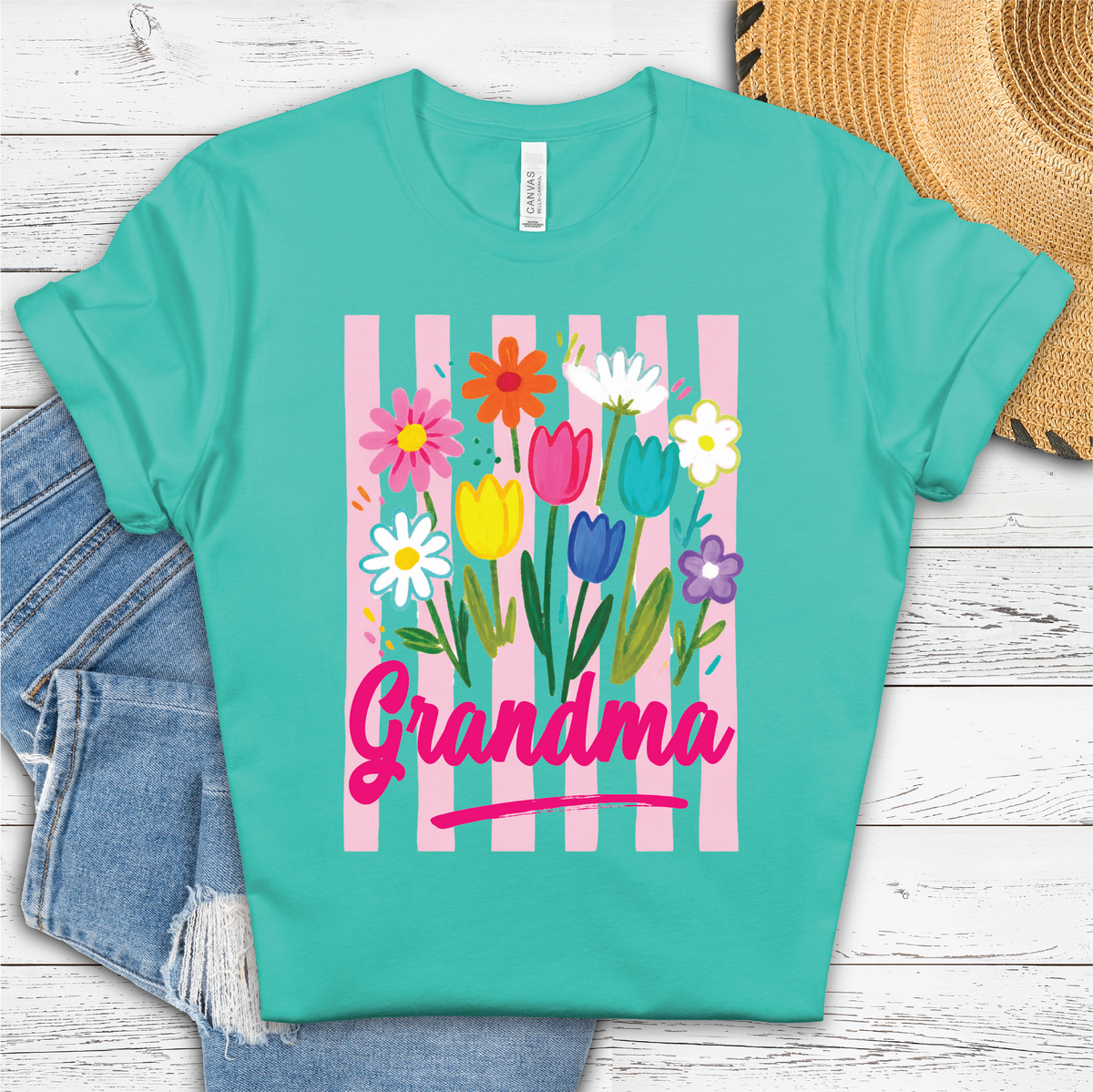 **CUSTOMIZABLE** Grandma Floral -Mothers Day Unisex Graphic Tee
