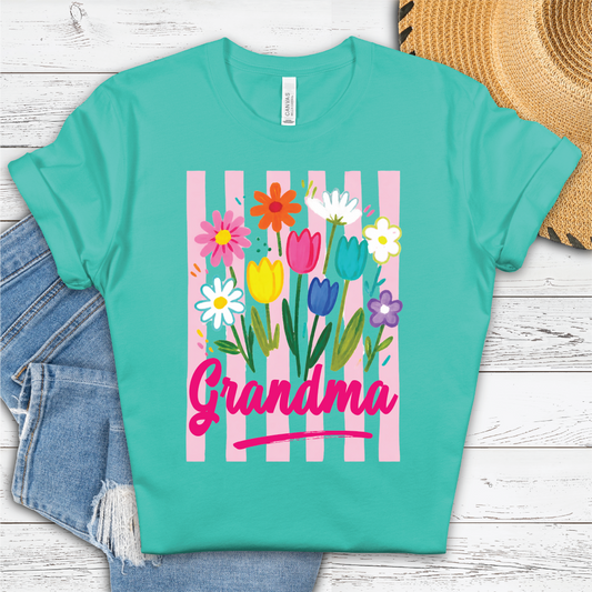 **CUSTOMIZABLE** Grandma Floral -Mothers Day Unisex Graphic Tee