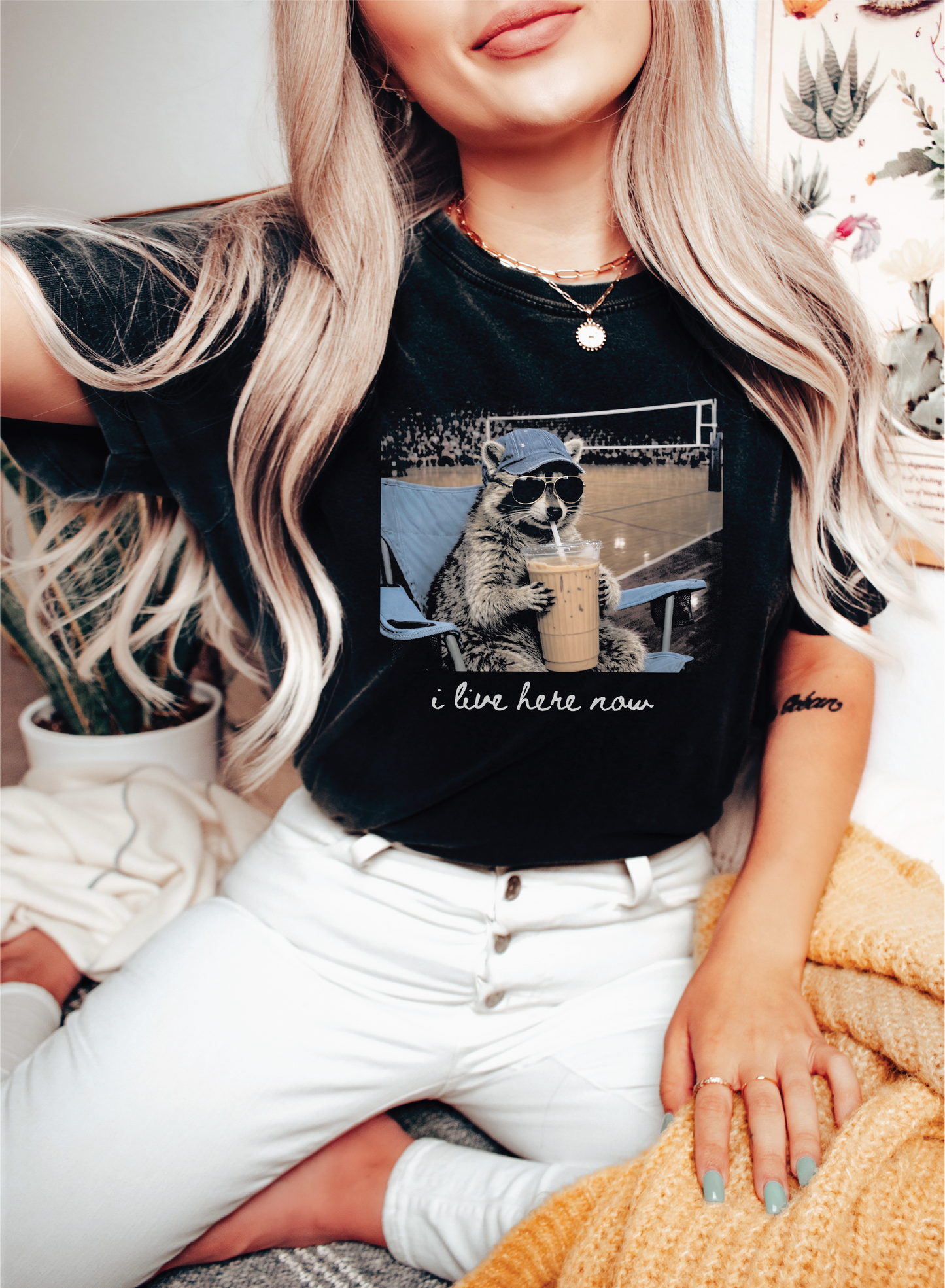 I Live Here Volleyball - Unisex Graphic Tee