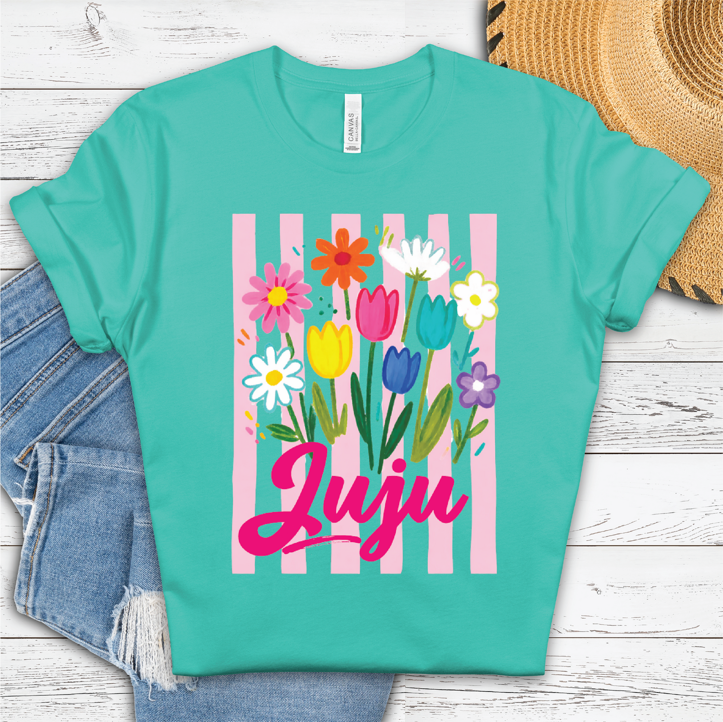 **CUSTOMIZABLE** Juju Floral -Mothers Day Unisex Graphic Tee