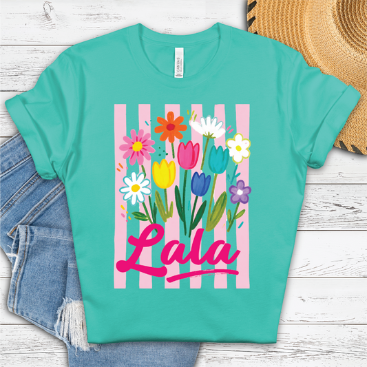 **CUSTOMIZABLE** Lala Floral -Mothers Day Unisex Graphic Tee