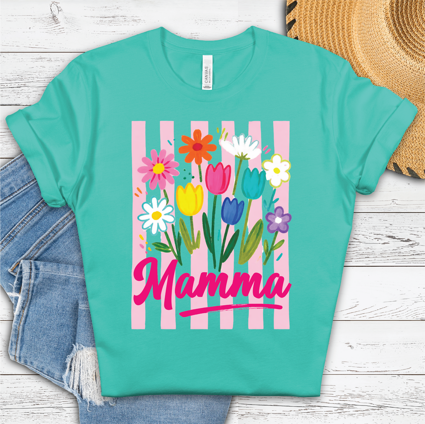 **CUSTOMIZABLE** Mamma Floral -Mothers Day Unisex Graphic Tee