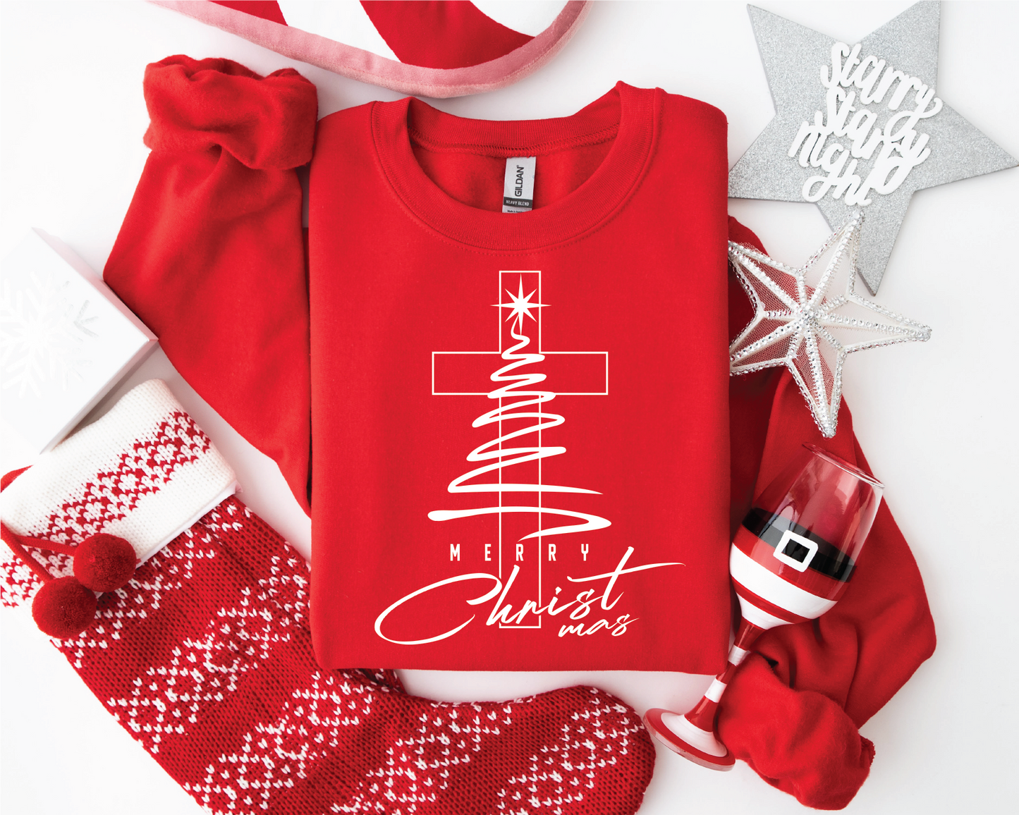 Merry Christmas Cross Tree