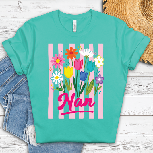 **CUSTOMIZABLE** Nan Floral -Mothers Day Unisex Graphic Tee