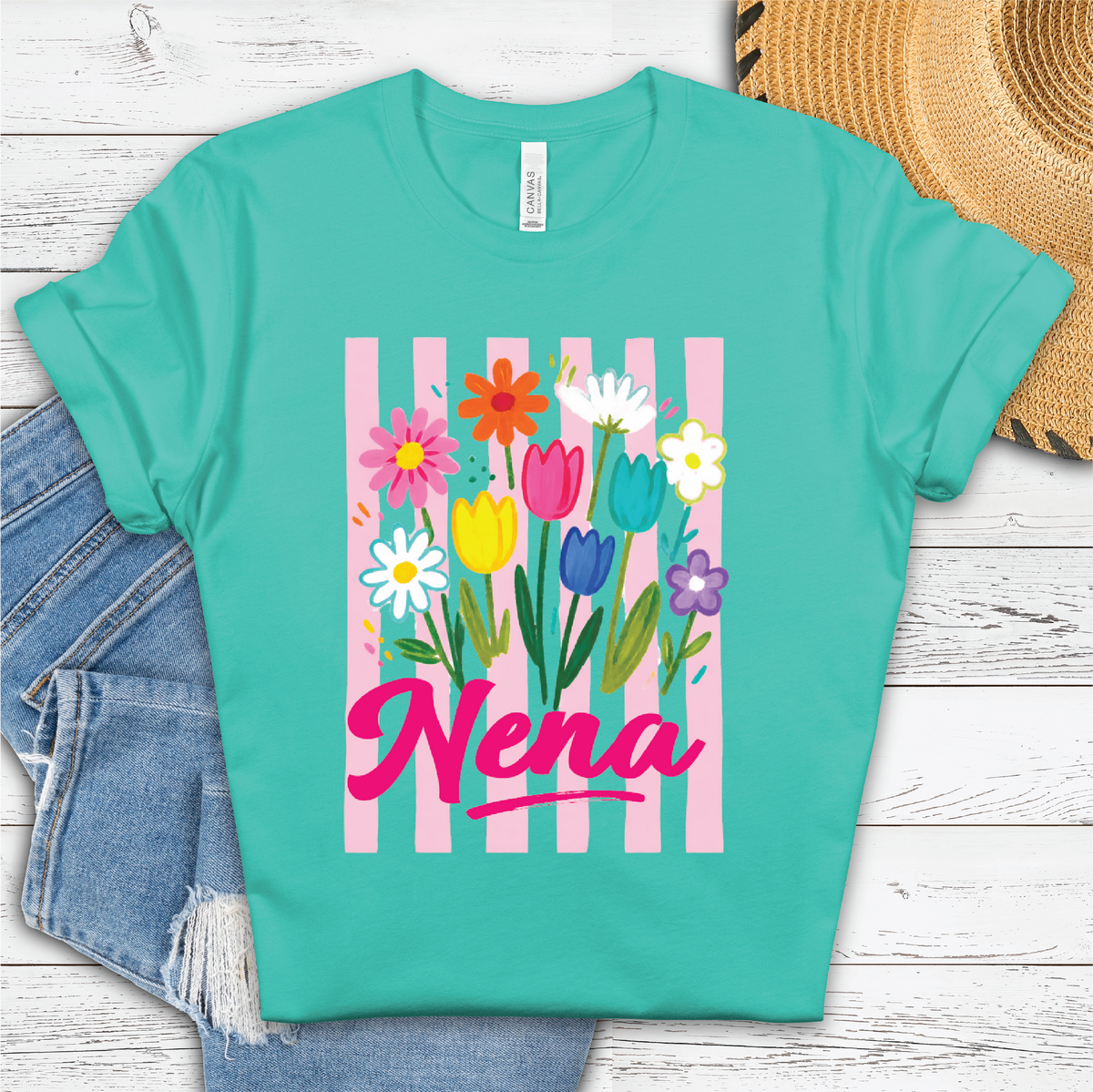 **CUSTOMIZABLE** Nena Floral -Mothers Day Unisex Graphic Tee