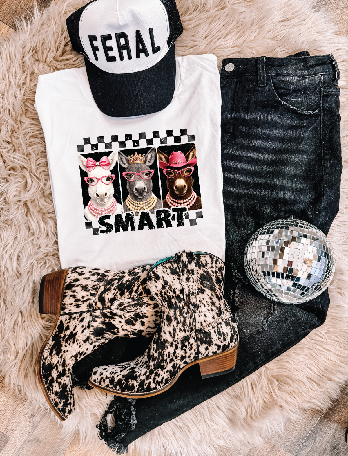 Smarta$$ Donkey- UNISEX WHITE Tee