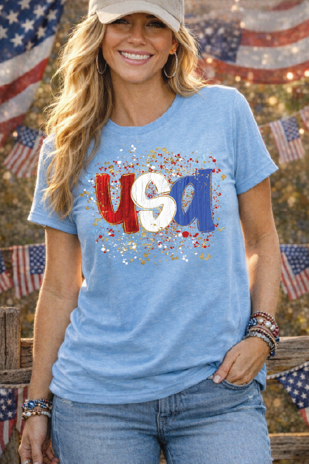 USA Paint- Unisex Patriotic Tee